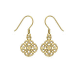 Celtic Knotwork Solid Gold Earrings GTE462