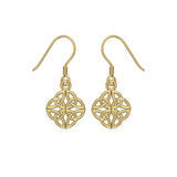 Celtic Knotwork Solid Gold Earrings GTE462