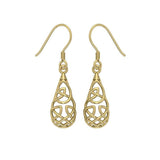 Celtic Knotwork Solid Gold Earrings GTE682