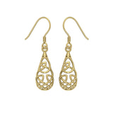 Celtic Knotwork Solid Gold Earrings GTE682