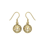 Celtic Knotwork Solid Gold Earrings GTE685