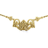 Modern Celtic Knot Solid Gold Necklace GTN161