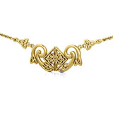 Modern Celtic Knot Solid Gold Necklace GTN161 - Jewelry