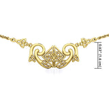 Modern Celtic Knot Solid Gold Necklace GTN161 - Jewelry