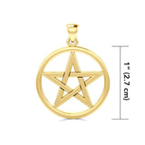 Solid Gold The Star Pendant GTP089 - Jewelry
