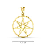 Colgante de oro con pentáculo de hada élfica GTP1208