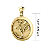 Discover Inner Peace: Om Meditation Solid Gold Pendant - Peter Stone | Embrace Serenity and Spiritual Balance GTP1229