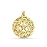 Solid Gold Celtic Pentacle Pendant GTP1306