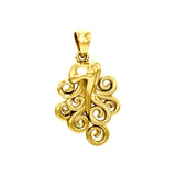 A mystical flexibility ~ Solid Gold Octopus Pendant Jewelry GTP1706 - Jewelry