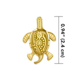 Aboriginal Turtle Solid Gold Pendant GTP2326