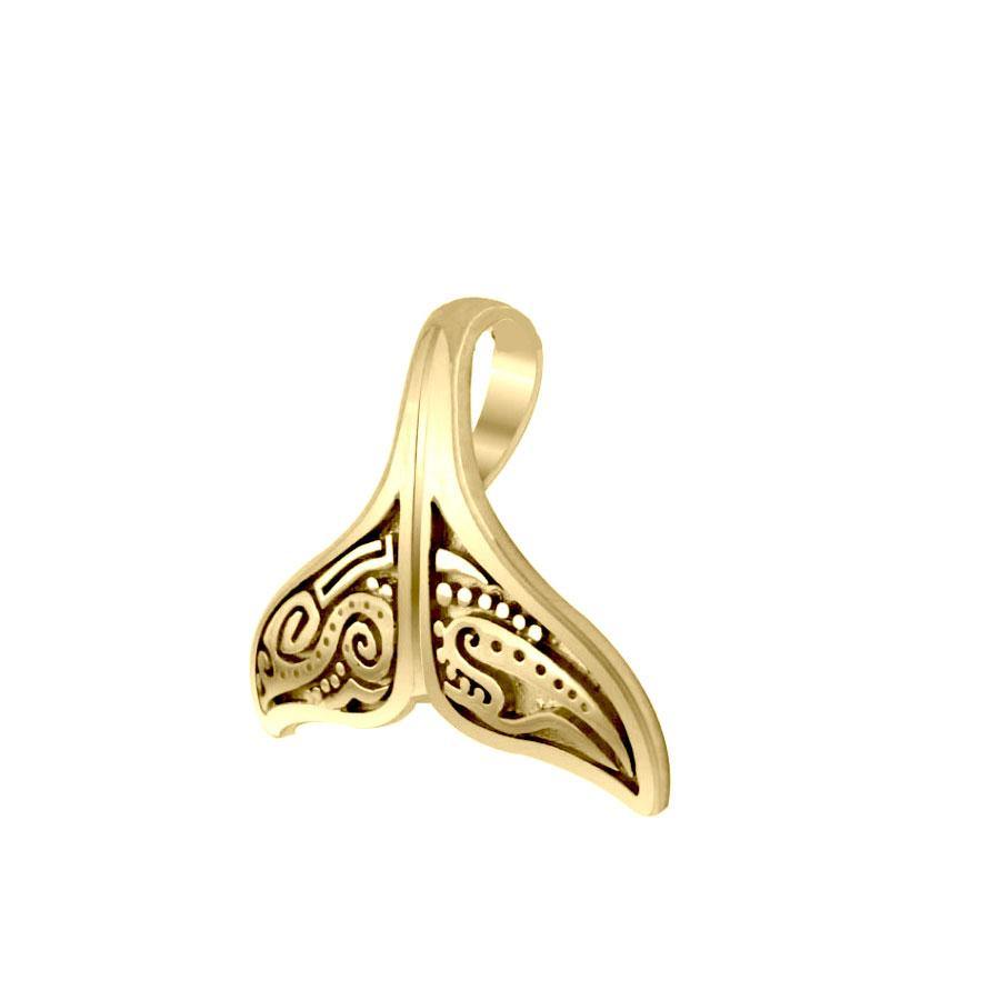 14K 18K Gold Whale Tail Necklace – MinimalBijoux