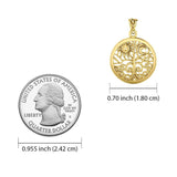 Embrace the Symbol of Renewal: Celtic Tree of Life Solid Gold Pendant - GTP3109 | Connect with Nature's Eternal Cycle