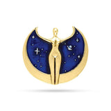 Oberon Zell Astra Star Goddess Pendant with Enamel GTP3198