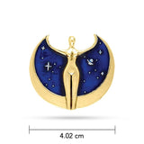 Oberon Zell Astra Star Goddess Pendant with Enamel GTP3198 - Jewelry