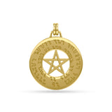 Colgante de pentáculo de oro GTP3291