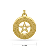 Colgante de pentáculo de oro GTP3291