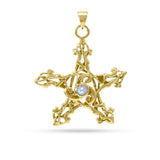 Colgante de pentáculo pentagrama de oro GTP3300