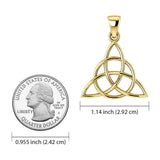 Harness the Divine Power: Triquetra Solid Gold Pendant GTP3378 - Peter Stone | Embrace Elegance and Spiritual Connection - Jewelry