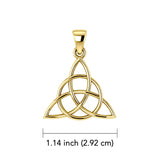 Harness the Divine Power: Triquetra Solid Gold Pendant GTP3378 - Peter Stone | Embrace Elegance and Spiritual Connection
