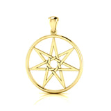 Elven with Five-Pointed Star Gold Pendant GTP467