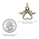Dragon’s power of two ~ 14K Yellow Gold Jewelry Pendant GTP896 - Jewelry