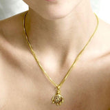 Celtic Sea Turtle 14K Yellow Gold Pendant GPD082 - Jewelry
