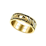 Irish Claddagh 14K Yellow Gold Spinner Ring GTR1681 - Jewelry