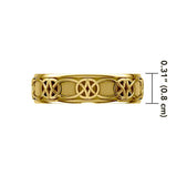 Celtic Knotwork 14K Yellow Gold Spinner Ring GTR1685 - Jewelry