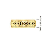 Celtic Knotwork 14K Yellow Gold Spinner Band Ring GTR1687 - Jewelry