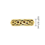 Celtic Knotwork 14K Yellow Gold Spinner Ring GTR1693 - Jewelry