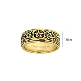 The Five-Pointed Star 14K Yellow Gold Spinner Ring GTR1694