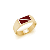 Dive Flag Solid Gold Ring with Enamel GTR1794
