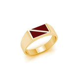 Dive Flag Solid Gold Ring with Enamel GTR1794 - Jewelry