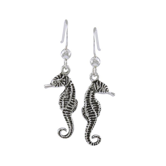 Seahorse Silver Earrings JE057 - Jewelry