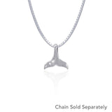 Small Whale Tail Silver Pendant JP009 - Jewelry
