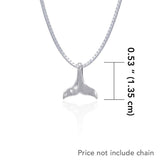 Small Whale Tail Silver Pendant JP009 - Jewelry