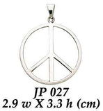 Peace Symbol Silver Pendant JP027 - Jewelry