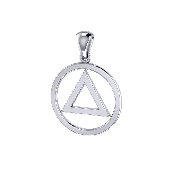 AA Symbol Silver Pendant JP072 - Jewelry