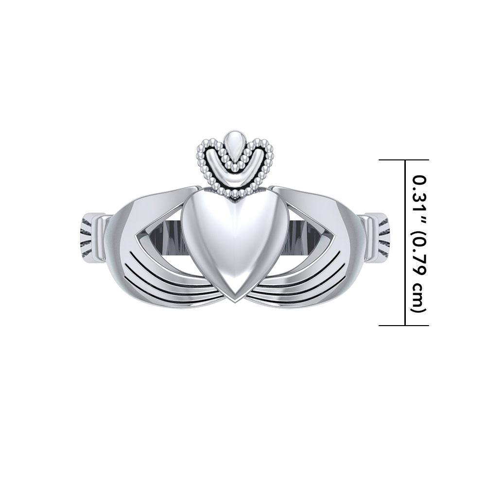 Irish Claddagh Silver Ring JR348 - Jewelry