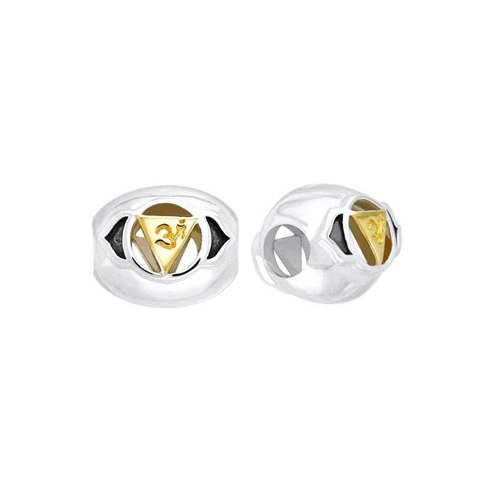 Ajna Brow Silver and Gold Chakra Bead MBD081 - Jewelry
