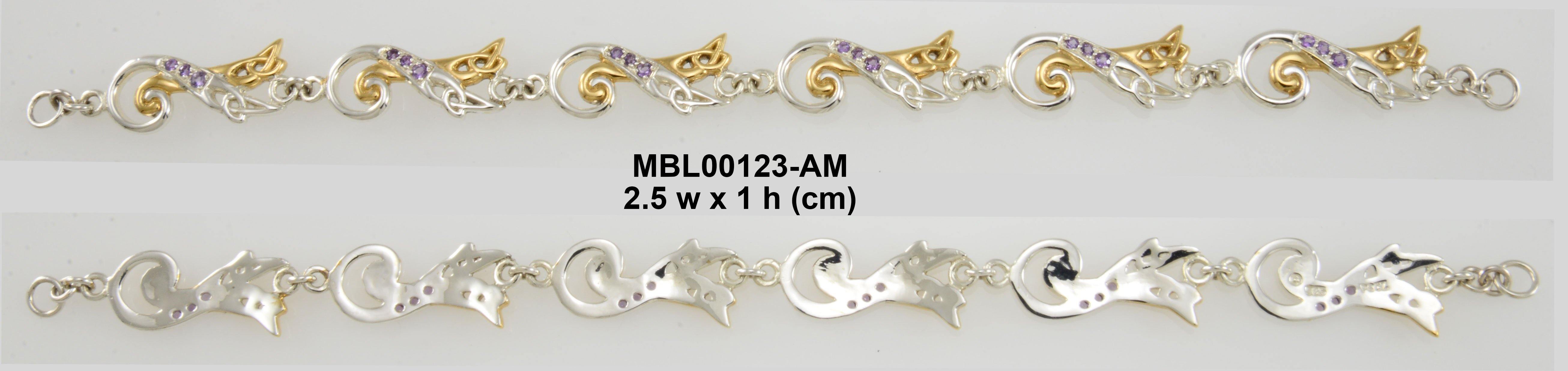 A Quest to life never ending journey Modern Celtic Triskele Bracelet MBL123 - Jewelry