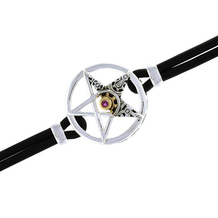 The Star Steampunk Silver and Gold Accent MBL290 - Jewelry