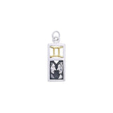 Gemini Silver and Gold Charm MCM297