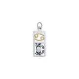 Cancer Silver and Gold Charm MCM298 - Jewelry