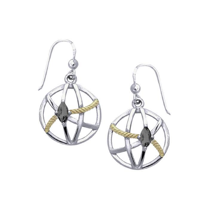 Contemporary with Rope Design Earrings MER1255 - Jewelry