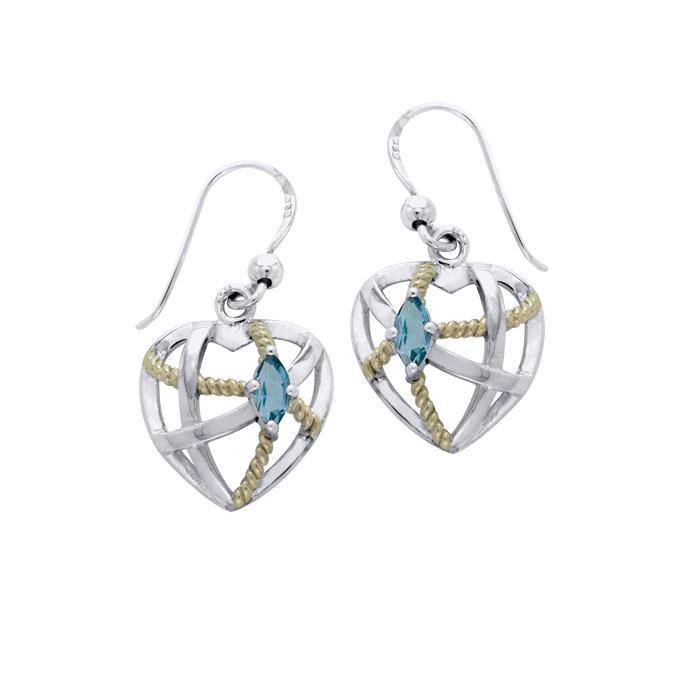 Contemporary with Rope Design Earrings MER1256 - Jewelry