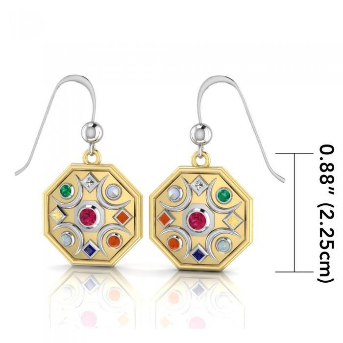 Chandra Moon Gemstone Earrings MER1343 - Jewelry