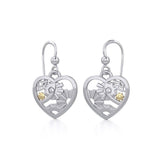 Pure Heart in Steampunk ~ fine Sterling Silver Jewelry in 14k Gold accent MER1354 - Jewelry