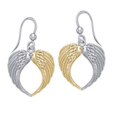 Feel the Tranquil in Angel’s Wings ~ Silver and Gold Jewelry Earrings MER1671 - Jewelry
