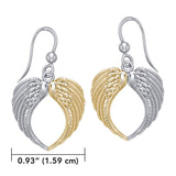 Feel the Tranquil in Angel’s Wings ~ Silver and Gold Jewelry Earrings MER1671 - Jewelry